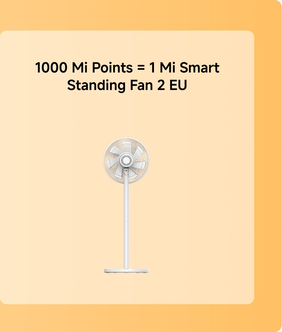 1000 punktów Mi = 1 wentylator stojący Mi Smart 2 EU