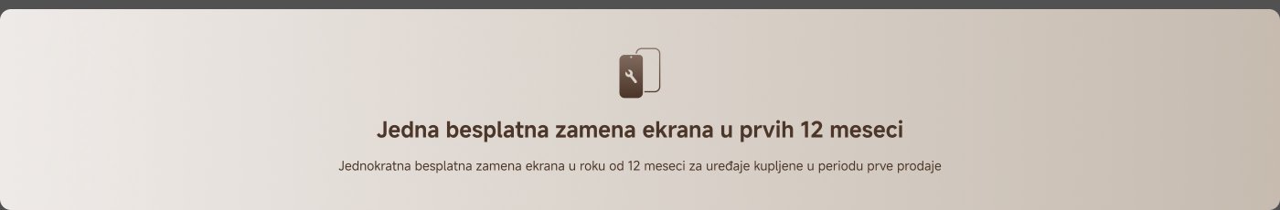 Jedna besplatna zamena ekrana u prvih 12 meseci