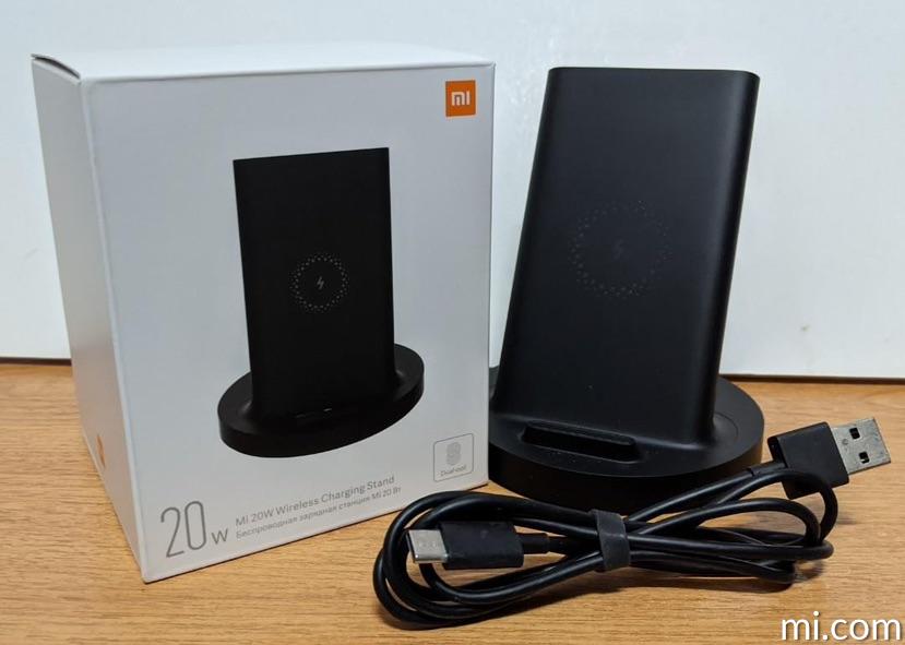 Cargador Inalámbrico Xiaomi Mi 20w Wireless Charging Stand Black