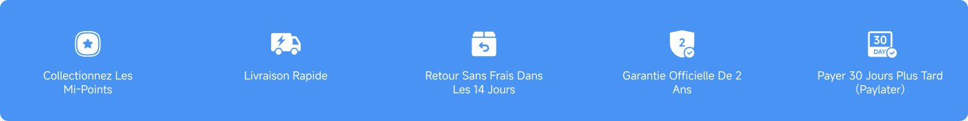 Collectez les Mi-Points, Livraison Rapide, Retour Sans Frais Dans Les 14 Jours, Garantie Officielle De 2 Ans, Payer 30 Jours Plus Tard (Paylater).