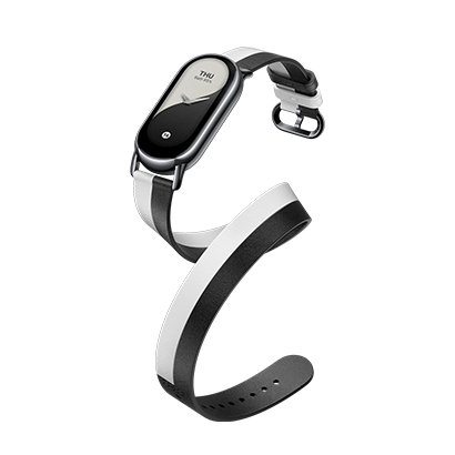 Xiaomi Smart Band 8 Double Wrap Strap Black and white
