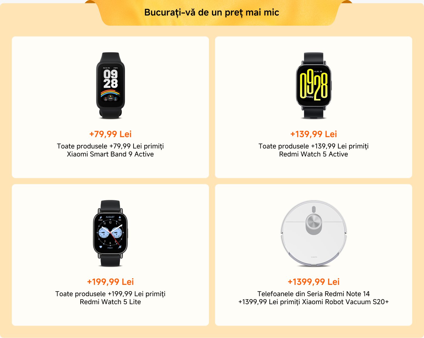 Bucurați-vă cu un preț mai mic