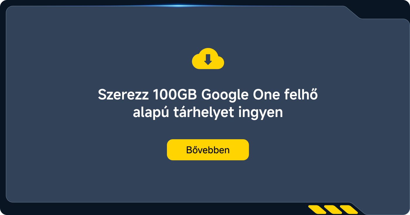 Ingyenes 100 GB Google One felhőtároló hely megszerzése. Kattintson a "Tovább" gombra a további információkért.