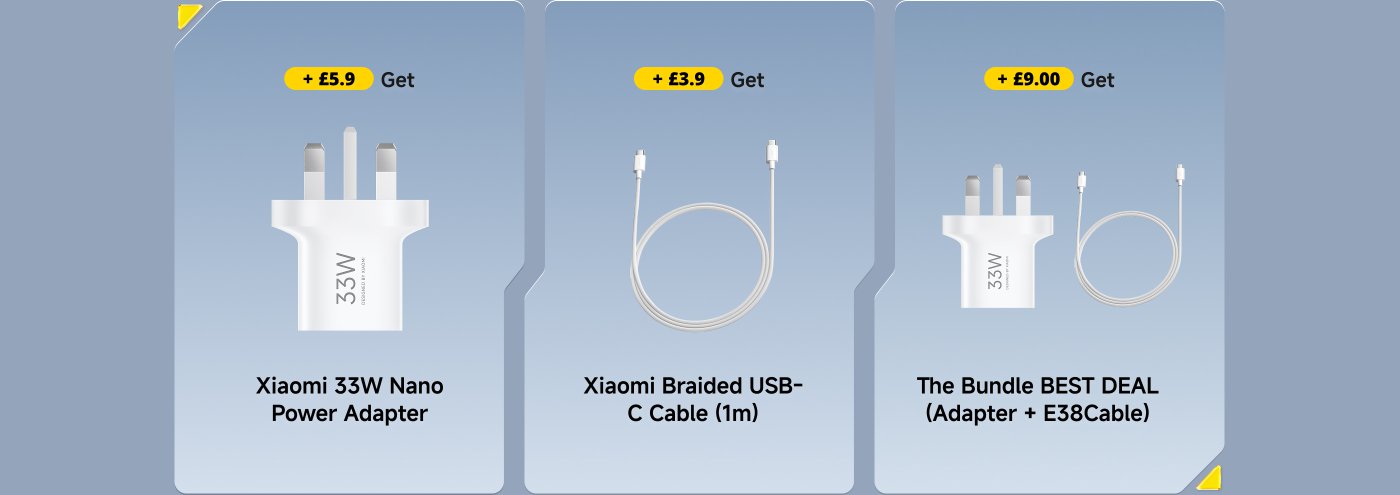Buy a POCO F8 Series smartphone and get a Xiaomi 120W HyperCharge Combo (Type-A) for £19.99.